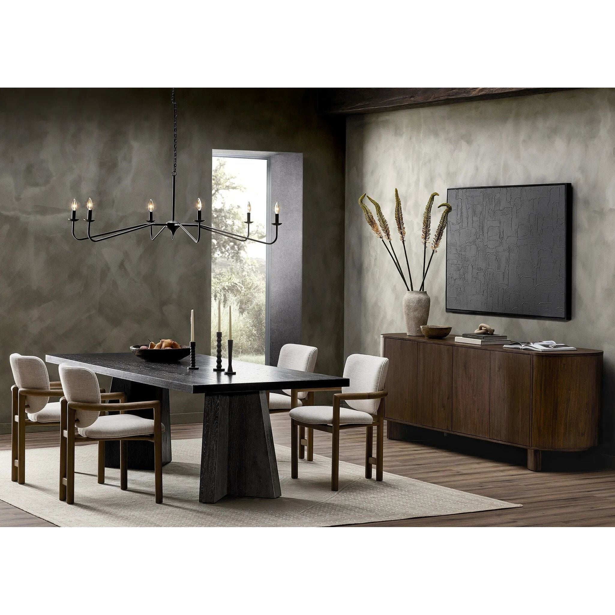 Featuring Deluca Cream Rug by Four Hands at Amethyst Home. Warm neutrals and intricate patterns. Following a technique and tradition dating back thousands of years, each hand-knotted rug can take two to three master weavers five to six weeks to complete, depending on the size and intricacy of each rug. Every hand-knotted rug is designed to wear beautifully . Amethyst Home provides interior design, new home construction design consulting, vintage area rugs, and lighting in the Charlotte metro area.