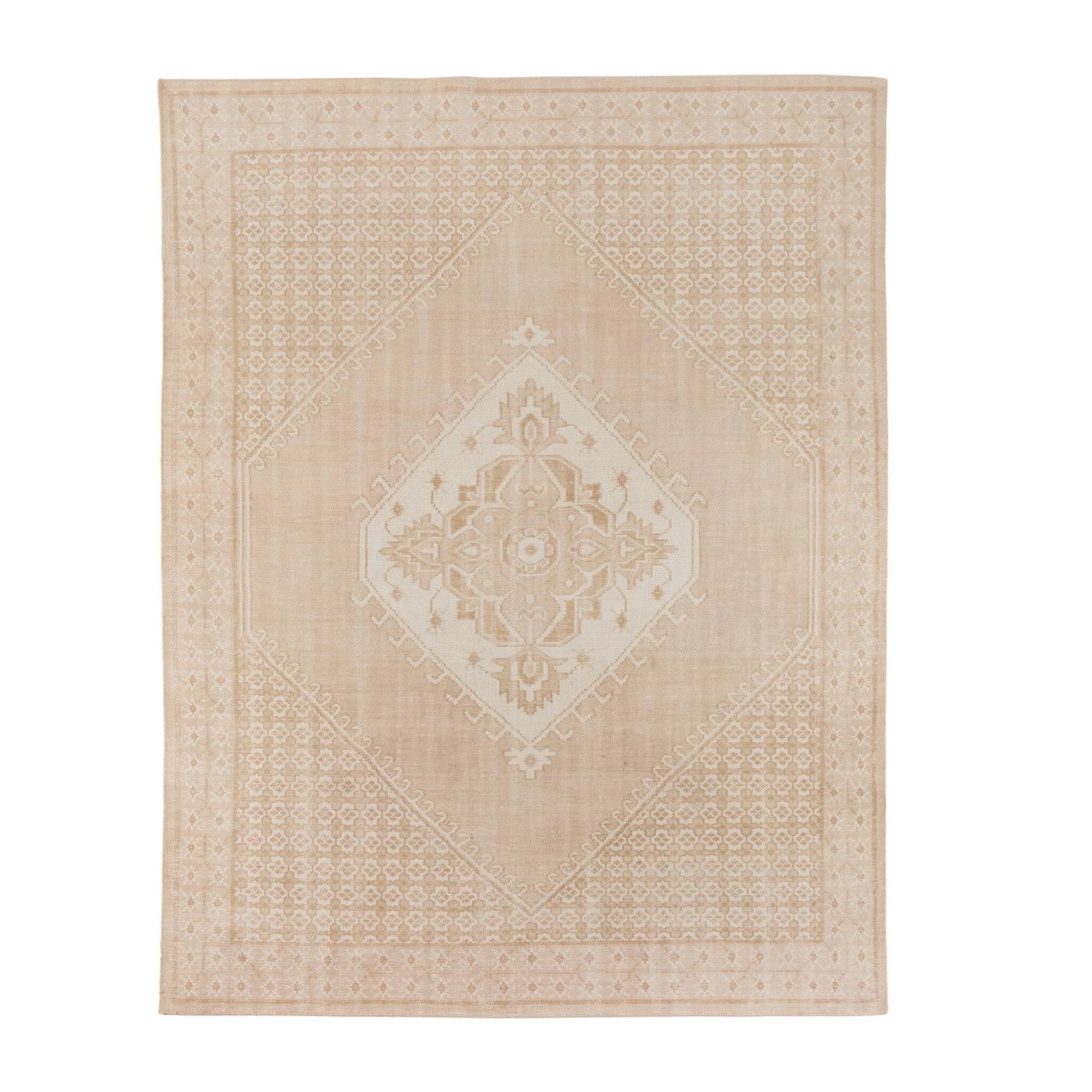 Featuring Deluca Cream Rug by Four Hands at Amethyst Home. Warm neutrals and intricate patterns. Following a technique and tradition dating back thousands of years, each hand-knotted rug can take two to three master weavers five to six weeks to complete, depending on the size and intricacy of each rug. Every hand-knotted rug is designed to wear beautifu. Amethyst Home provides interior design, new home construction design consulting, vintage area rugs, and lighting in the Winter Garden metro area.