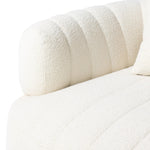 Featuring Doss Terra Brown Oak Media Lounger by Four Hands at Amethyst Home. The ultimate in polished media style seating has arrived. Framed in oak, this lounger is constructed with two separate pieces — the seat and the back — and accompanied by four toss cushions. The lounger features evenly spaced spring suspension and a heavy boucle upholstery stit. Amethyst Home provides interior design, new home construction design consulting, vintage area rugs, and lighting in the San Diego metro area.