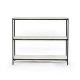 Featuring Felix Hammered Grey Small Console Table by Four Hands at Amethyst Home. Add a pop of sophistication to any space. Polished white marble lays three tiers of smooth shelving for an open style with plenty of surface area. Hammered grey framing places a feminine-industrial spin on console storage.
Overall Dimensions: 36"W x 10"L x 31"HColors: Ham. Amethyst Home provides interior design, new home construction design consulting, vintage area rugs, and lighting in the Salt Lake City metro area.