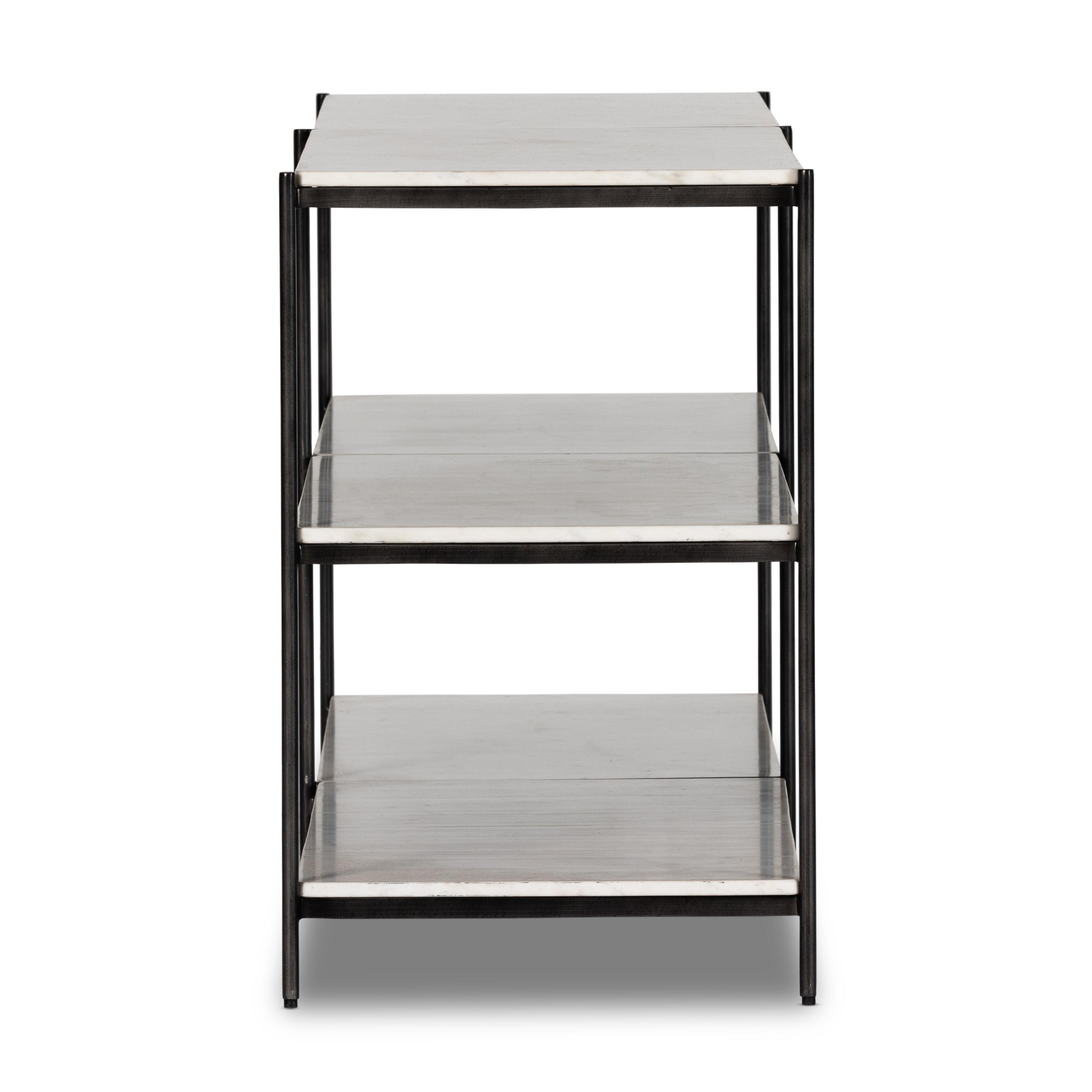 Featuring Felix Large Console Table by Four Hands at Amethyst Home. Hammered grey-finished iron frames three tiers of polished white marble, for an open look with plenty of surface space.
Overall Dimensions: 78"W x 20"L x 31"HColors: Hammered Grey W/Clear Powder Coat , Polished White MarbleMaterials: Iron , Solid MarbleWeight: 343.17Clearance from Floor: 4"Distance Between Legs (Fron. Amethyst Home provides interior design, new construction, custom furniture and area rugs in the Houston metro area