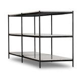 Featuring Felix Large Console Table by Four Hands at Amethyst Home. Hammered grey-finished iron frames three tiers of polished white marble, for an open look with plenty of surface space.
Overall Dimensions: 78"W x 20"L x 31"HColors: Hammered Grey W/Clear Powder Coat , Polished White MarbleMaterials: Iron , Solid MarbleWeight: 343.17Clearance from Floor: 4"Distance Between Legs (F. Amethyst Home provides interior design, new construction, custom furniture and area rugs in the Washington metro area