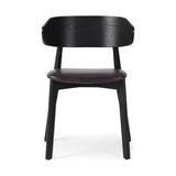 Featuring Franco Sonoma Black Upholstered Dining Chair by Four Hands at Amethyst Home. A fresh, exaggerated take on the wing-back dining chair. Finished a classic jet black, a mix of solid ash and ash veneer makes a modern and shapely seating statement with midcentury undertones. Complemented by a cushioned seat in black top-grain leather exclusive to Four Hands.Overall Dimensio. Amethyst Home provides interior design, new construction, custom furniture, and area rugs in the Alpharetta metro area.