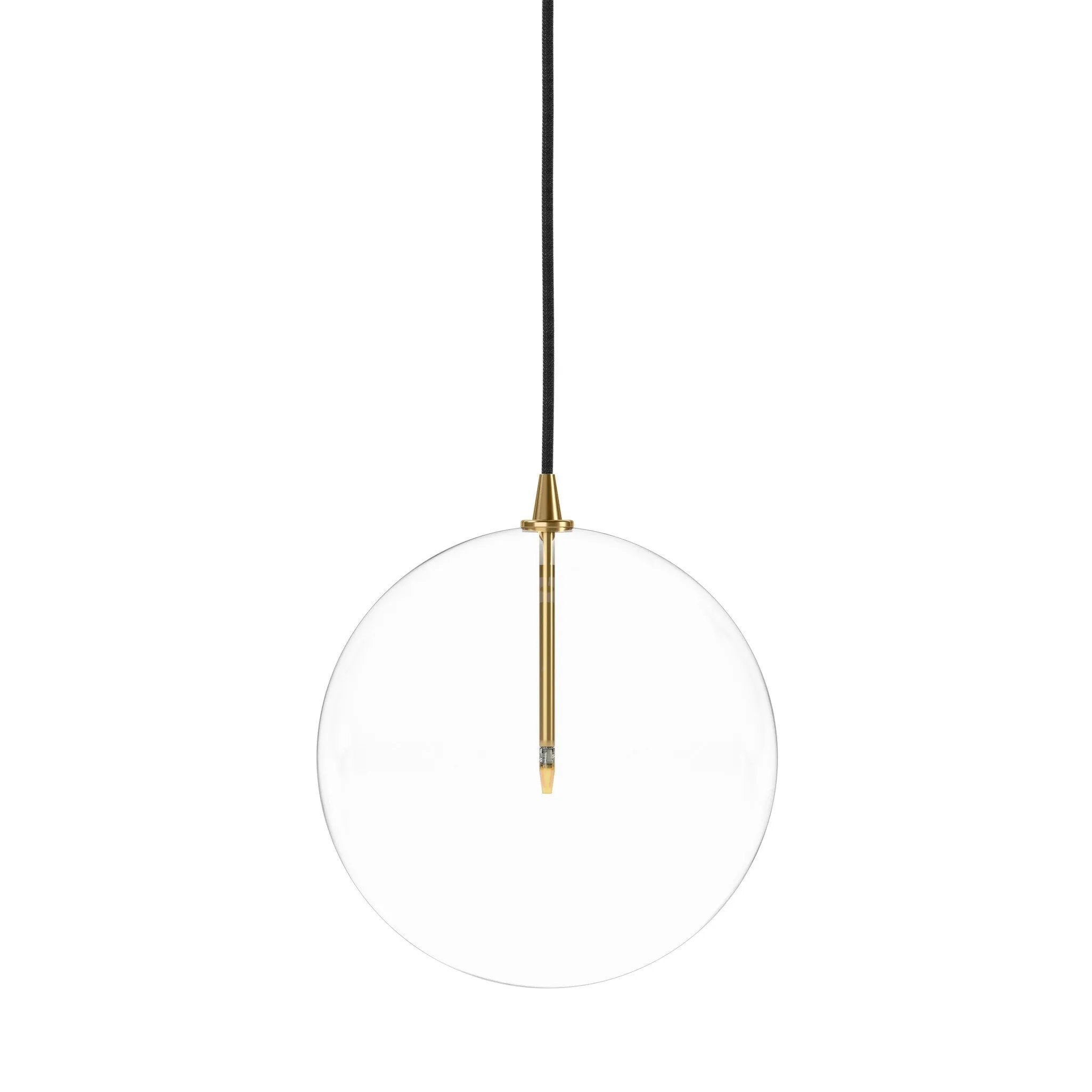 Featuring Glass Burnished Brass Clear Glass Globe Large Pendant by Four Hands at Amethyst Home. A single glass sphere dangles for a stunning effect. Each globe is individually blown, shaped and sculpted by hand through a one-hour process. Brass and glass are 98% recyclable. Designed and sustainably crafted in Poland by Schwung.
Overall Dimensions : 11.75"w . Amethyst Home provides interior design, new home construction design consulting, vintage area rugs, and lighting in the Nashville metro area.