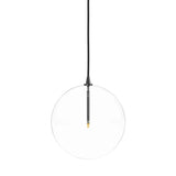 Featuring Glass Black Gunmetal Clear Glass Globe Large Pendant by Four Hands at Amethyst Home. A single glass sphere dangles for a stunning effect. Each globe is individually blown, shaped and sculpted by hand through a one-hour process. The finish on the brass frame is achieved through a specialized process that turns the brass into an almost black hue bef. Amethyst Home provides interior design, new home construction design consulting, vintage area rugs, and lighting in the Nashville metro area.