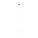 Featuring Glass Burnished Brass Clear Glass Globe Medium Pendant by Four Hands at Amethyst Home. A single glass sphere dangles for a stunning effect. Each globe is individually blown, shaped and sculpted by hand through a one-hour process. Brass and glass are 98% recyclable. Designed and sustainably crafted in Poland by Schwung.
Overall Dimensions : 7.75"w . Amethyst Home provides interior design, new home construction design consulting, vintage area rugs, and lighting in the Park City metro area.