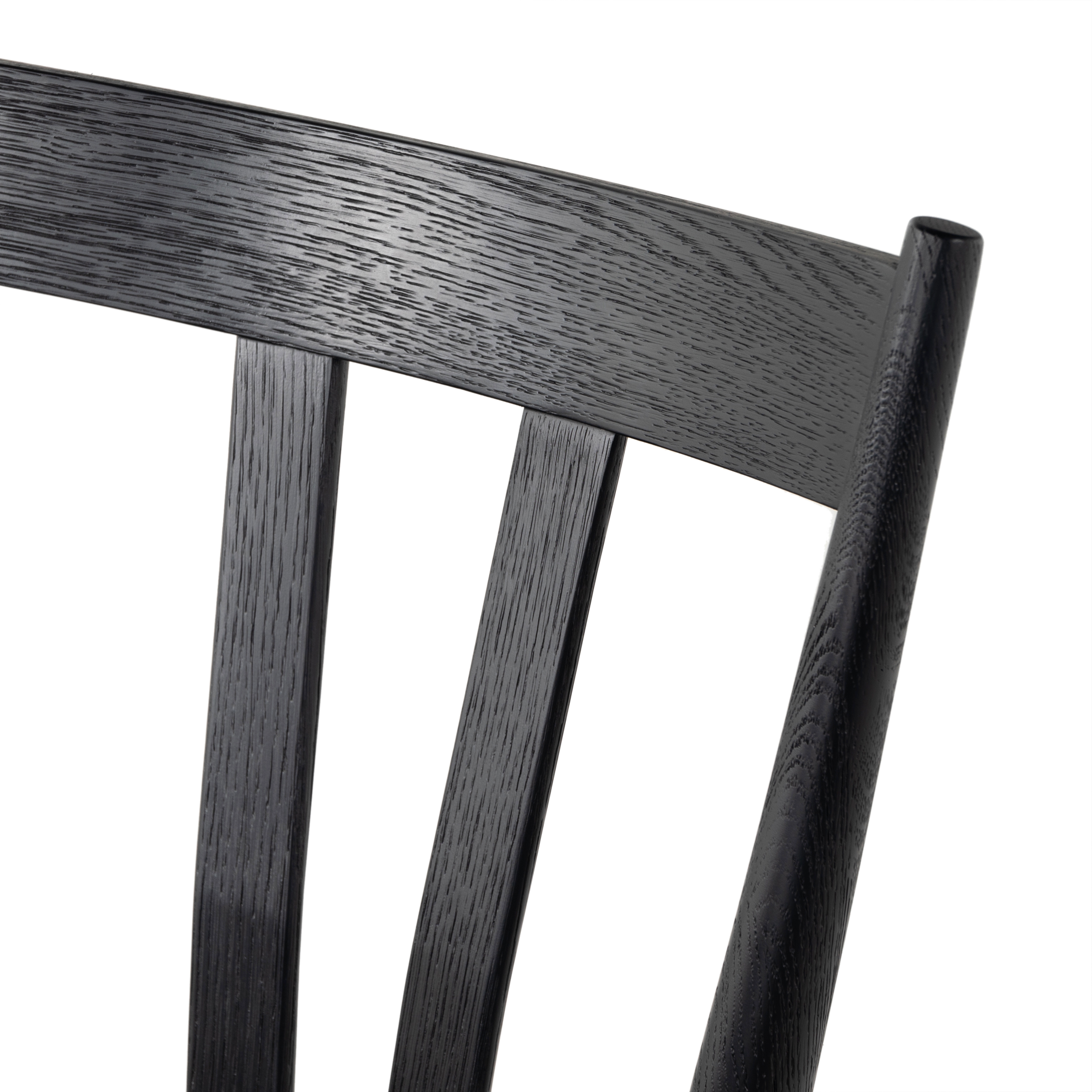 Featuring Gregory Dining Chair - Black Oak by Four Hands at Amethyst Home. Finished in a beautifully classic washed oak, the Gregory Black Oak Dining Chair features a yoke-like back and widened supports, placing a fresh twist on the traditional Windsor.
Size: 19.75"W x 21.75"L x 35"HSeat Depth: 17.75"Seat Height: 19"Seat Construction: Wooden Platform
Colors: Black Oak. Amethyst Home provides interior design, new construction, custom furniture, and rugs for the Charlotte, North Carolina metro area.