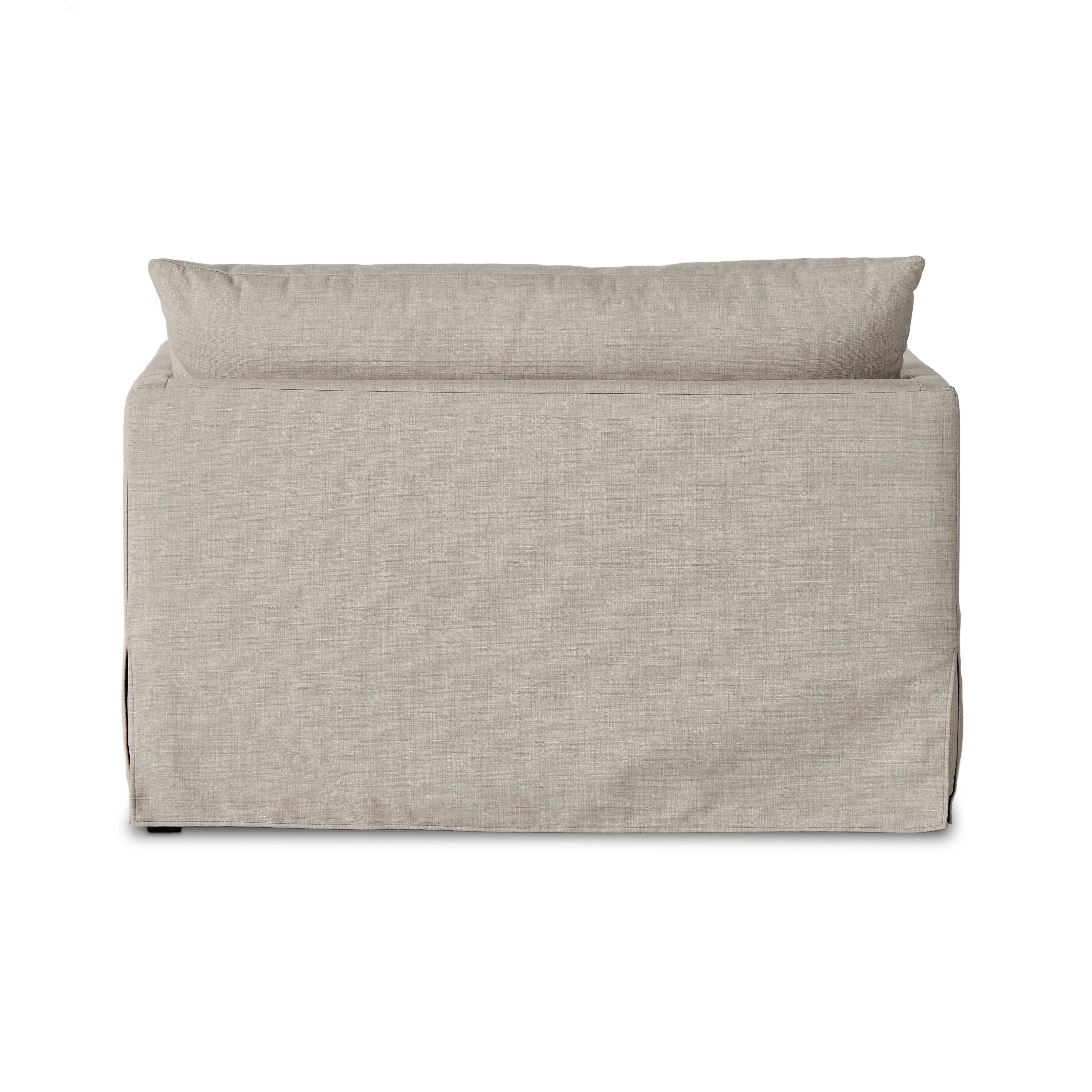 Featuring Habitat Bennett Moon Chaise Lounge by Four Hands at Amethyst Home. Designed for lounging. High-performance fabric covers shelter arms and pillow-inspired cushion. Performance fabrics are specially created to withstand spills, stains, high traffic and wear, ensuring long-term comfort and unmatched durability.Overall Dimensions: 67.5"W x 48"L x 32.5. Amethyst Home provides interior design, new home construction design consulting, vintage area rugs, and lighting in the Charlotte metro area.