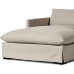 Featuring Habitat Bennett Moon Chaise Lounge by Four Hands at Amethyst Home. Designed for lounging. High-performance fabric covers shelter arms and pillow-inspired cushion. Performance fabrics are specially created to withstand spills, stains, high traffic and wear, ensuring long-term comfort and unmatched durability.Overall Dimensions: 67.5"W x 48"L x 32. Amethyst Home provides interior design, new home construction design consulting, vintage area rugs, and lighting in the Kansas City metro area.