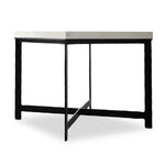 Featuring Hammered White Marble Iron End Table by Four Hands at Amethyst Home. An open, hand-hammered base of black iron supports a squared top of white marble, for a beautifully streamlined look with rustic vibes.Collection: ElementColors: White Marble ,Hammered Black IronMaterials: Solid Marble ,Iron ,Engineered Hardwood Weight: 89.9 lbs. Amethyst Home provides interior design, new home construction design consulting, vintage area rugs, and lighting in the Newport Beach metro area.