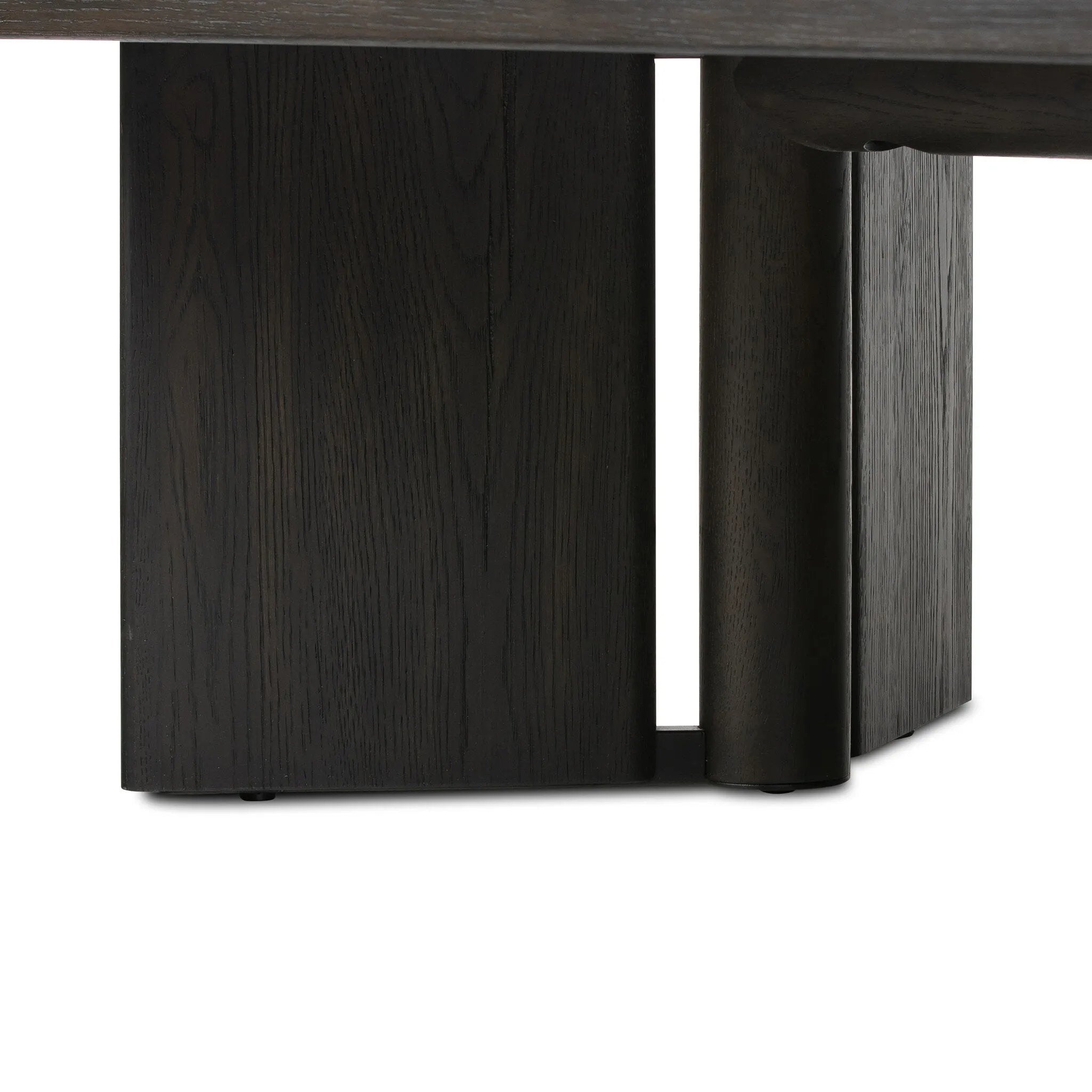 Featuring Huxley Smoked Black Veneer Coffee Table by Four Hands at Amethyst Home. A smoked black finish delivers a character-rich look to a rectangular coffee table. Angled panel legs up the intrigue factor.Collection: HaidenColors: Smoked Black VeneerMaterials: Thick Oak Veneer ,Solid Oak Weight: 85.98 lbs. Amethyst Home provides interior design, new home construction design consulting, vintage area rugs, and lighting in the Dallas metro area.