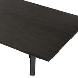 Featuring Huxley Smoked Black Veneer Coffee Table by Four Hands at Amethyst Home. A smoked black finish delivers a character-rich look to a rectangular coffee table. Angled panel legs up the intrigue factor.Collection: HaidenColors: Smoked Black VeneerMaterials: Thick Oak Veneer ,Solid Oak Weight: 85.98 lbs. Amethyst Home provides interior design, new home construction design consulting, vintage area rugs, and lighting in the Miami metro area.