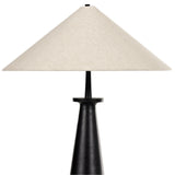 Featuring Innes Matte Black Tapered Shade Floor Lamp by Four Hands at Amethyst Home. A striking sculptural piece featuring a beautifully shaped base of textured black aluminum. Paired with a tapered 100% cotton shade for contrast.Overall Dimensions: 30"W x 30"L x 65.75"HColors: Matte Black Cast Aluminum, Black Cord, Light BeigeMaterials: Aluminum, Vacuum Th. Amethyst Home provides interior design, new home construction design consulting, vintage area rugs, and lighting in the Park City metro area.