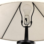 Featuring Innes Matte Black Tapered Shade Floor Lamp by Four Hands at Amethyst Home. A striking sculptural piece featuring a beautifully shaped base of textured black aluminum. Paired with a tapered 100% cotton shade for contrast.Overall Dimensions: 30"W x 30"L x 65.75"HColors: Matte Black Cast Aluminum, Black Cord, Light BeigeMaterials: Aluminum, Vacuu. Amethyst Home provides interior design, new home construction design consulting, vintage area rugs, and lighting in the Winter Garden metro area.
