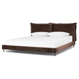 Featuring Inwood Surrey Cocoa-King Bed by Four Hands at Amethyst Home. Bring a billowy look to the bedroom. Oversized pillow-like cushioning creates the headboard for this low-profile bed, for a sophisticated-while-cozy look.Overall Dimensions: 95.25"W x 91"L x 43.5"H
Collection: EastonColors: Surrey Cocoa ,GunmetalMaterials: 76.8% Co, 23.2% Pl ,Iron Weight: 20. Amethyst Home provides interior design, new home construction design consulting, vintage area rugs, and lighting in the Omaha metro area.