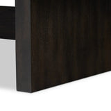 Featuring Isaac Smoked Black Coffee Table by Four Hands at Amethyst Home. A substantially sized coffee table of smoked black oak features joint and connection construction for a design-forward look. Visible knots and graining add character.Collection: HaidenColors: Smoked Black VeneerMaterials: Thick Oak Veneer ,Solid Oak Weight: 114.64 lbs. Amethyst Home provides interior design, new home construction design consulting, vintage area rugs, and lighting in the Portland metro area.