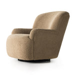 Featuring Kadon Swivel Chair in Sheepskin Camel by Four Hands at Amethyst Home. Simply classic. The Kadon Swivel Chair features a high wing back and pairs with softly rolled arms for a curvy look and supportive sit. Camel-colored shearling-upholstered seating tops a 360-degree swivel for total modernity.
Overall Dimensions: 35.50"W x 39"L x 32.75"HColors: S. Amethyst Home provides interior design, new home construction design consulting, vintage area rugs, and lighting in the Charlotte metro area.