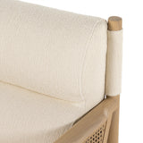 Featuring Kempsey Kerby Ivory Chair by Four Hands at Amethyst Home. Craft a Parisian vibe with French-inspired seating. With a soft, comfortable texture and light cream hue, high performance-upholstered seating is perfectly positioned for comfort, with ash framing and woven sides of natural cane. Performance fabrics are specially created to withstand spills, s. Amethyst Home provides interior design, new home construction design consulting, vintage area rugs, and lighting in the Austin metro area.