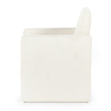 Featuring Kima Fayette Cloud Dining Chair by Four Hands at Amethyst Home. High style meets everyday sensibility. Upholstered Kima Fayette Cloud Dining Chair in cream-colored high-performance fabric, soft, voluminous shaping and grand scale dole a dramatic look to this sophisticated seating style. Performance fabrics are specially created to withstand spills. Amethyst Home provides interior design, new home construction design consulting, vintage area rugs, and lighting in the Calabasas metro area.