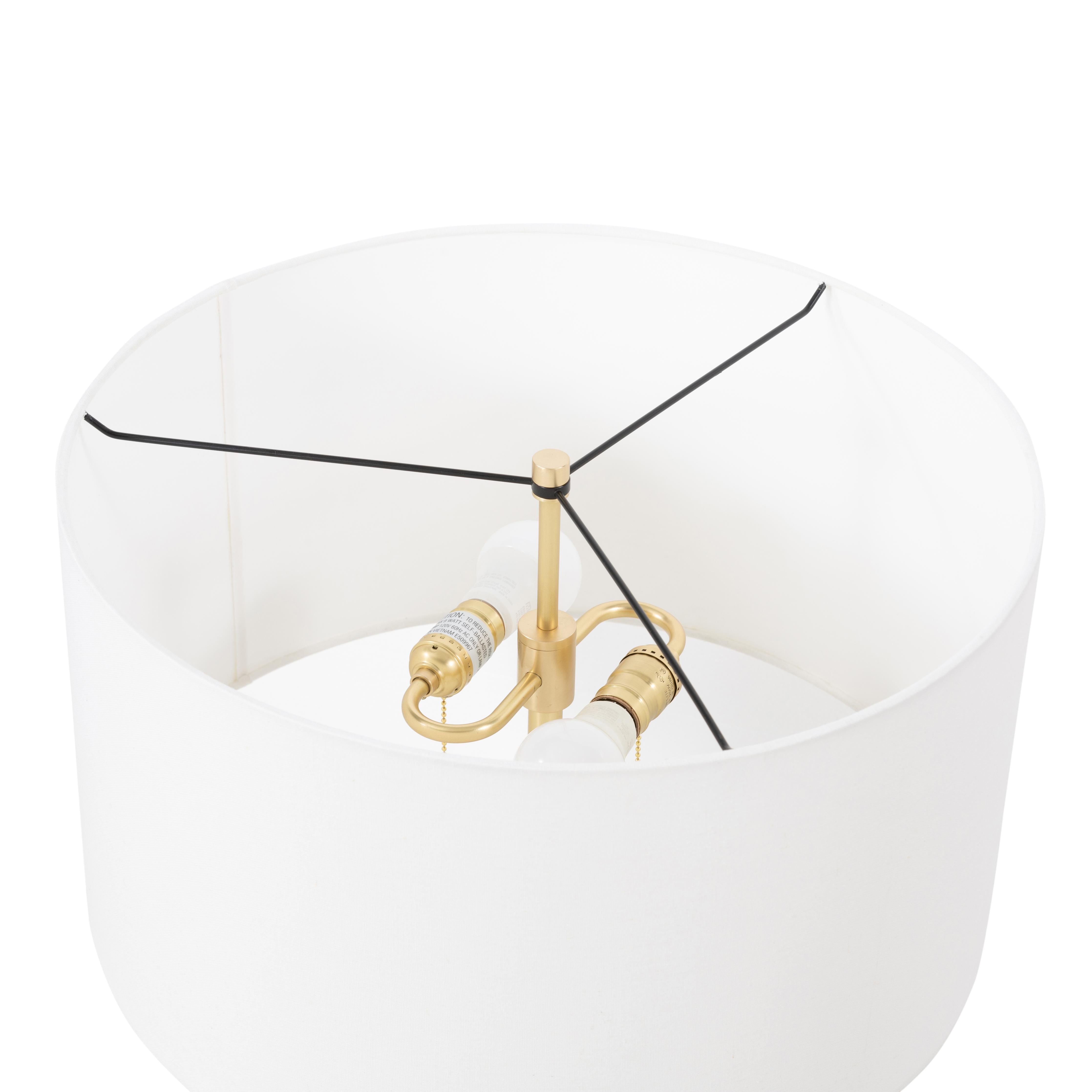Featuring Yasmine Table Lamp by Four Hands at Amethyst Home. Gorgeous, glossy white concrete in a curvy base.  This lamp is an Amethyst fave.
Overall Dimensions: 20"W x 20"L x 27"H
Materials: Concrete, 100% Flax/Linen, Steel PlatingWeight: 23.37 lbBulb(s) Included: YesBulb Type: LedMax Wattage: 40. Amethyst Home provides interior design, new home construction design consulting, vintage area rugs, and lighting in the Des Moines metro area.