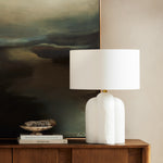 Featuring Yasmine Table Lamp by Four Hands at Amethyst Home. Gorgeous, glossy white concrete in a curvy base.  This lamp is an Amethyst fave.
Overall Dimensions: 20"W x 20"L x 27"H
Materials: Concrete, 100% Flax/Linen, Steel PlatingWeight: 23.37 lbBulb(s) Included: YesBulb Type: LedMax Wattage: 40. Amethyst Home provides interior design, new home construction design consulting, vintage area rugs, and lighting in the Newport Beach metro area.