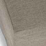 Featuring Laskin Washed Brown Outdoor Daybed by Four Hands at Amethyst Home. A soft, durable slipcover brings a complementary casual and laid-back look to structured framing of FSCA-certified teak. A bolster back cushion offers support and comfort in this outdoor daybed. Made in Italy, this sustainably made fabric is antimicrobial and highly resistant to sunlig. Amethyst Home provides interior design, new home construction design consulting, vintage area rugs, and lighting in the Tampa metro area.