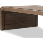 Featuring Leo Rustic Grey Coffee Table by Four Hands at Amethyst Home. Grey-finished oak shapes an elongated coffee table, rich with reeding. Subtly rounded edges reflect Brazilian midcentury inspiration behind this crafted minimalist piece. Designed in partnership with longtime Four Hands collaborator Thomas Bina and designer Ronald Sasson.Overall Dimensions:. Amethyst Home provides interior design, new home construction design consulting, vintage area rugs, and lighting in the Boston metro area.