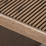 Featuring Leo Rustic Grey End Table by Four Hands at Amethyst Home. Made from rustic-finished oak, linear reeding and a curved shape define this midcentury-spirited end table. Designed in partnership with longtime Four Hands collaborator Thomas Bina and Brazilian designer Ronald Sasson.Overall Dimensions: 23.5"W x 27.5"L x 22"H
Collection: BinaColors: Rusti. Amethyst Home provides interior design, new home construction design consulting, vintage area rugs, and lighting in the Calabasas metro area.