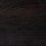 Featuring Lorik Worn Black Acacia Writing Desk by Four Hands at Amethyst Home. Wabi Sabi-inspired and designed with a clean, bold shape. This rustic desk features a modernized shape crafted from worn acacia wood. Designed with cylindrical legs that are both angled and tapered for added movement. Built-in, hidden pencil drawers keep the focus on the natural gra. Amethyst Home provides interior design, new home construction design consulting, vintage area rugs, and lighting in the Dallas metro area.