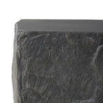 Featuring Lucius Smooth Black Concrete End Table by Four Hands at Amethyst Home. Cast black concrete features heavily textured sides that resemble natural slate, paired with a smoothed tabletop.Collection: ChandlerColors: Smooth Black Concrete ,Textured Black ConcreteMaterials: Concrete Weight: 52.91 lbs. Amethyst Home provides interior design, new home construction design consulting, vintage area rugs, and lighting in the Omaha metro area.