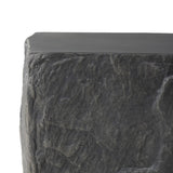 Featuring Lucius Smooth Black Concrete End Table by Four Hands at Amethyst Home. Cast black concrete features heavily textured sides that resemble natural slate, paired with a smoothed tabletop.Collection: ChandlerColors: Smooth Black Concrete ,Textured Black ConcreteMaterials: Concrete Weight: 52.91 lbs. Amethyst Home provides interior design, new home construction design consulting, vintage area rugs, and lighting in the Omaha metro area.