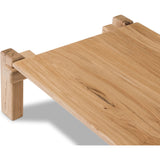 Featuring Marcia French Oak Large Coffee Table by Four Hands at Amethyst Home. Designed by Thomas Bina and Ronald Sasson, a design partnership blending both modern minimalist and Brazilian influences. Crafted from natural reclaimed French oak with overstated joint details. Rounded edges bring a soft, playful feel to the entire piece.Overall Dimensions: 31. Amethyst Home provides interior design, new home construction design consulting, vintage area rugs, and lighting in the Kansas City metro area.