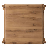 Featuring Marcia French Oak Square Coffee Table by Four Hands at Amethyst Home. Designed by Thomas Bina and Ronald Sasson, a design partnership blending both modern minimalist and Brazilian influences. Crafted from natural reclaimed French oak with overstated joint details. Rounded edges bring a soft, playful feel to the entire piece.Overall Dimensions: 50". Amethyst Home provides interior design, new home construction design consulting, vintage area rugs, and lighting in the San Diego metro area.