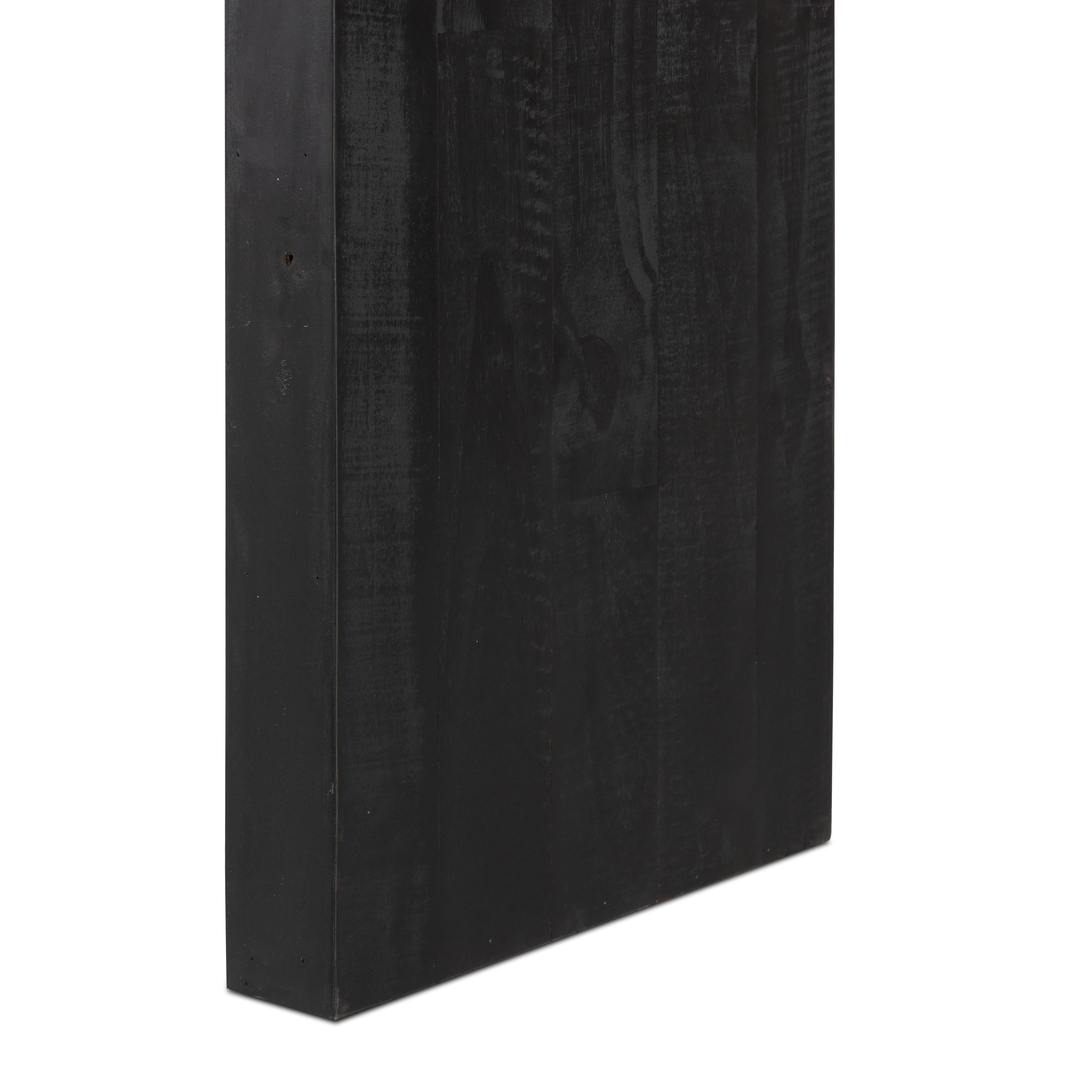 Featuring Matthes Aged Black Pine Console Table by Four Hands at Amethyst Home. Simple and streamlined to showcase natural beauty. Finished in a traditional black, solid reclaimed pine forms a modern media console with rustic vibes.Overall Dimensions: 78.75"W x 15"L x 30.75"H
Colors: Weathered WheatMaterials: Solid Reclaimed PineWeight: 70.55Clearance from Floo. Amethyst Home provides interior design, new home construction design consulting, vintage area rugs, and lighting in the Miami metro area.