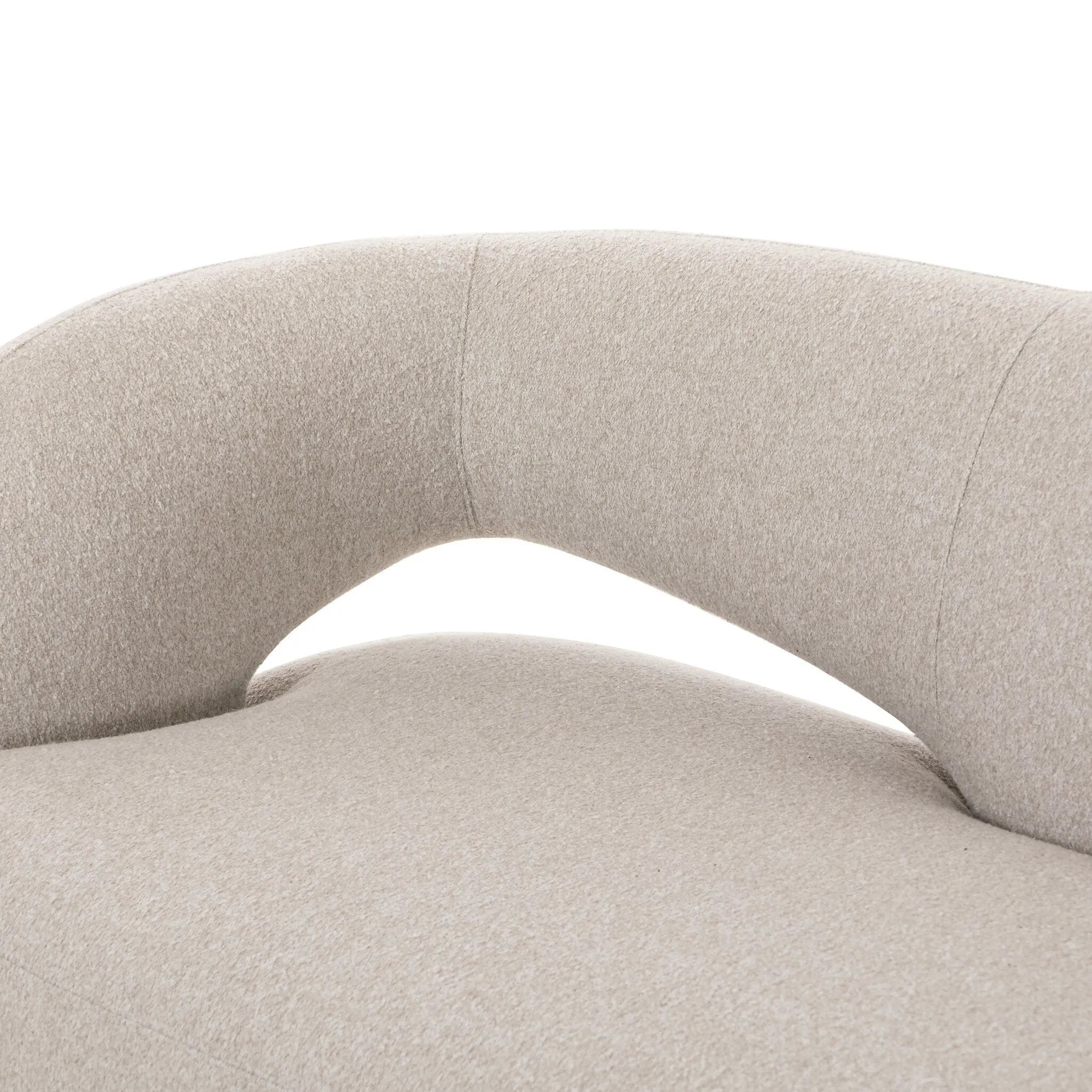 Featuring Mazie Crete Pebble Sofa by Four Hands at Amethyst Home. A fluid play on seating. This statement making sofa features subtle cutouts on the back with plush arms that hug the bench seat. Upholstered in a tight, wool-like textile for a polished look.
Overall Dimensions: 35.0" L x 95.5 " W x 28.5" H
Collection: GraysonColors: Crete PebbleMaterials: 100% . Amethyst Home provides interior design, new home construction design consulting, vintage area rugs, and lighting in the Boston metro area.