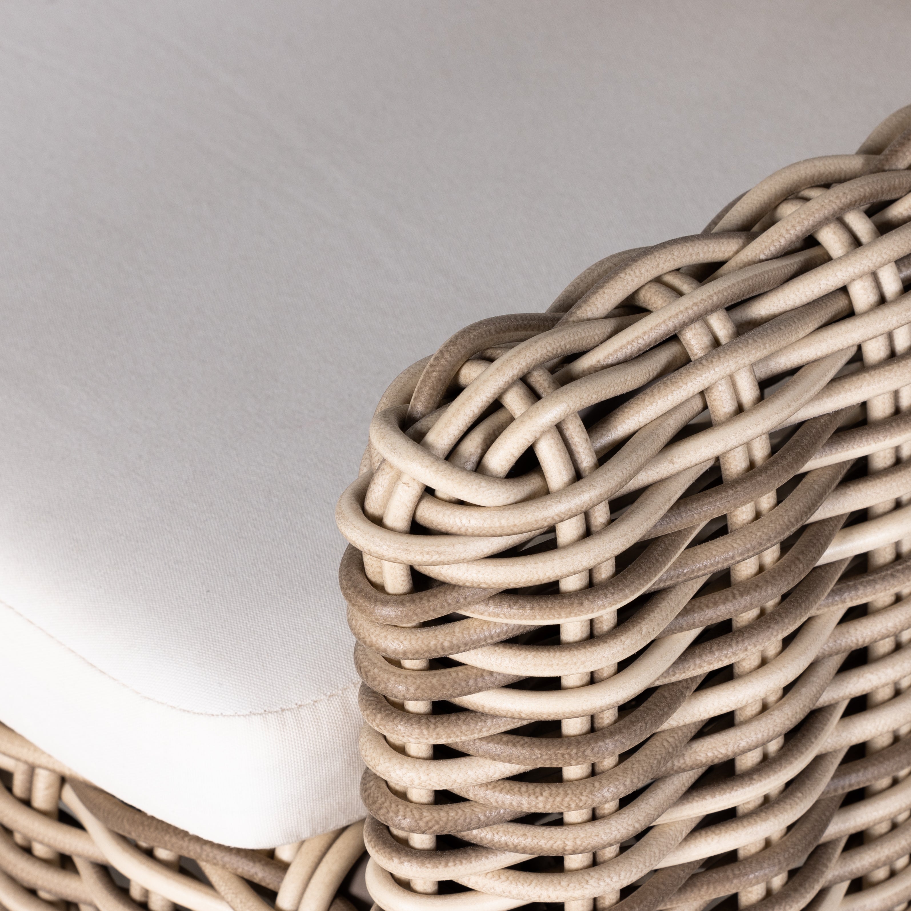 Featuring Messina Outdoor Dining Armchair by Four Hands at Amethyst Home. Traditional heritage shape on a grand scale. The outdoor dining chair is crafted from durable natural teak in a gorgeous, woven pattern highlighting the texture's natural highs and lows. Oversized with deep-seated comfort for the ultimate outdoor dining space. Cover or store indoors during inclement weather. Amethyst Home provides interior design, new construction, custom furniture and area rugs in the Los Angeles metro area