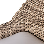 Featuring Messina Outdoor Dining Armchair by Four Hands at Amethyst Home. Traditional heritage shape on a grand scale. The outdoor dining chair is crafted from durable natural teak in a gorgeous, woven pattern highlighting the texture's natural highs and lows. Oversized with deep-seated comfort for the ultimate outdoor dining space. Cover or store indoors during inclement weath. Amethyst Home provides interior design, new construction, custom furniture and area rugs in the Newport Beach metro area