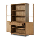 Featuring Millie Drifted Panel & Glass Door Cabinet by Four Hands at Amethyst Home. Drifted oak frames the interior shelving of this cabinet. Glass doors allow for prized possessions to dazzle on full display while spacious cabinets add out-of-view storage.Overall Dimensions: 47.25"W x 17.75"L x 82.75"H
Collection: IrondaleColors: Drifted Oak Solid ,Drifted Oak Veneer ,Tempered G. Amethyst Home provides interior design, new construction, custom furniture, and area rugs in the Nashville metro area.