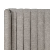 Featuring Montgomery Bed by Four Hands at Amethyst Home. The Montgomery Bed is a tall, vertical-channeled headboard that is upholstered in grey high-performance fabric for a sensible take on modern bedroom styling. A parawood plinth base grounds the whole look. Performance fabrics are specially created to withstand spills, stains, high traffic and wear, ensuring long-term comfort and unmatched . Amethyst Home provides interior design services, furniture, rugs, and lighting in the Omaha metro area.