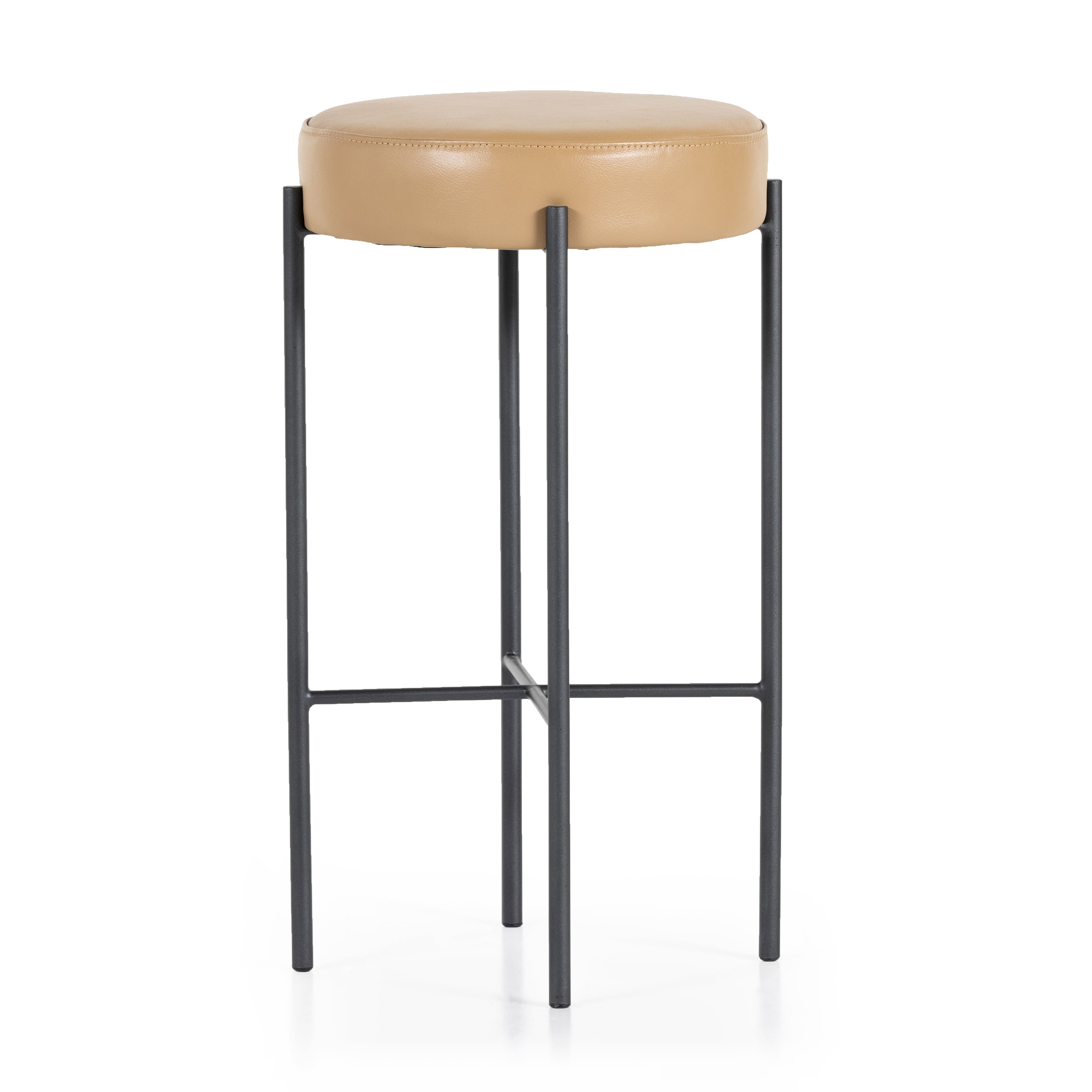 Featuring Nocona Natural Leather-Bar Stool by Four Hands at Amethyst Home. Modern minimalist to a T. Slim and airy, gunmetal-finished iron legs form a cradle-style frame for tan top-grain leather seating, perfectly sized for the bar.Overall Dimensions: 17.50"W x 17.50"L x 30"H
Collection: SevillaColors: Gunmetal ,Natural LeatherMaterials: Iron ,Top Grain Leather Weight: 9.7 lbsSea. Amethyst Home provides interior design, new construction, custom furniture, and area rugs in the Monterey metro area.