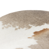 Featuring Nocona Bar + Counter Stool - Speckled Hide by Four Hands at Amethyst Home. The Nocona Speckled Hide Bar and Counter stool is modern minimalist to a T. Slim and airy, gunmetal-finished iron legs form a cradle-style frame for speckled hide seating, perfectly sized for the counter or bar. Each hide will be unique and will vary.
Bar Stool Size: 17.5"W x 17.5"L x 30"H. Amethyst Home provides interior design, new construction, custom furniture, and rugs for the Monterey, California metro area.