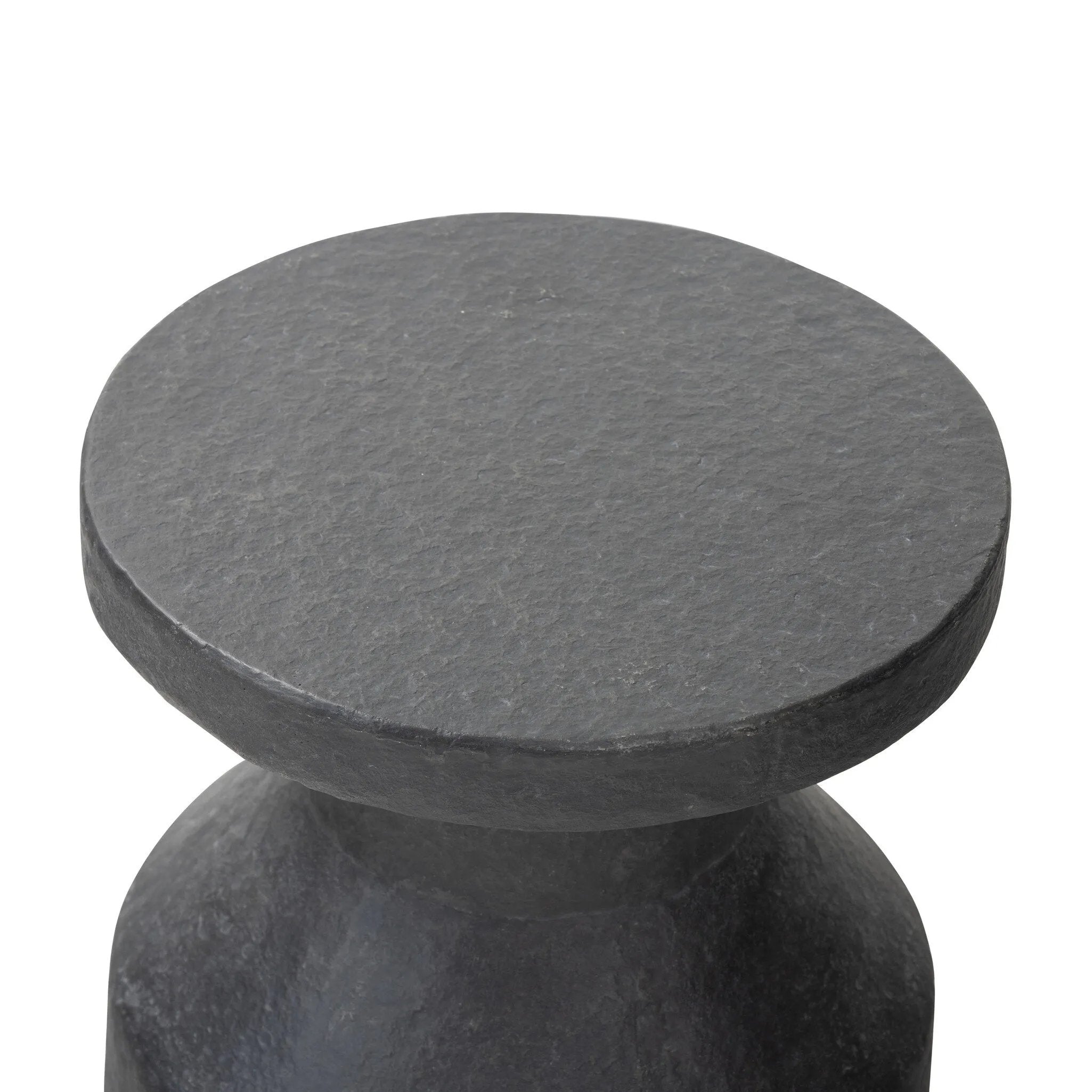 Featuring Odeon Distressed Graphite Concrete End Table by Four Hands at Amethyst Home. With heavy texture and contemporary shaping, an end table of distressed grey concrete can be styled just about anywhere.Collection: ChandlerColors: Distressed Graphite ConcreteMaterials: Concrete Weight: 26.01 lbs. Amethyst Home provides interior design, new home construction design consulting, vintage area rugs, and lighting in the Portland metro area.