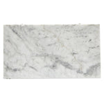 Featuring Odette Antique Belgium Bleach Marble Nightstand by Four Hands at Amethyst Home. Capturing the charm of vintage French storage, this solid mango wood nightstand stands tall with a polished marble top and softened ogee edges. Three spacious drawers are fitted with classic brass-button hardware. Natural marks and cracks are characteristic of the recla. Amethyst Home provides interior design, new home construction design consulting, vintage area rugs, and lighting in the Portland metro area.