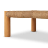 Featuring Olin Light Wash Mahogany Coffee Table by Four Hands at Amethyst Home. The traditional coffee table gets a textural twist. Chunky column legs of light-washed mahogany support a rectangular tabletop of braided sugar palm leaves.
Collection: Grass RootsColors: Light Wash Mahogany ,Natural AgelMaterials: Solid Mahogany ,Sugar PalmOverall Dimensions: 55"W x 35"L x 16.25"H. Amethyst Home provides interior design, new construction, custom furniture, and area rugs in the Laguna Beach metro area.