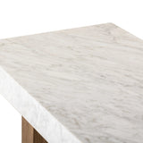 Featuring Olympia White Carrera Marble Console Table by Four Hands at Amethyst Home. Structured and geometric, an open-style console table pairs smoked oak veneer with white marble, for a sophisticated material mix.Collection: HughesColors: White Carrera Marble ,Smoked Oak VeneerMaterials: Carrara Solid ,Thick Oak Veneer ,Poplar Plywood Weight: 240.3 lbs. Amethyst Home provides interior design, new home construction design consulting, vintage area rugs, and lighting in the Laguna Beach metro area.