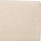 Featuring Quincy Lisbon Cream-King Bed by Four Hands at Amethyst Home. Modern, clean shaping meets inflated comfort with this padded, upholstered bed frame in a textural boucle-like pattern.  Text (251) 257-7986 for quick product details.Overall Dimensions: 92.25"W x 89.25"L x 48"H
Collection: EastonColors: Lisbon Cream ,BlackMaterials: 81% Pl, 19% Pc ,Solid P. Amethyst Home provides interior design, new home construction design consulting, vintage area rugs, and lighting in the Austin metro area.