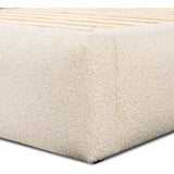 Featuring Quincy Lisbon Cream-King Bed by Four Hands at Amethyst Home. Modern, clean shaping meets inflated comfort with this padded, upholstered bed frame in a textural boucle-like pattern.  Text (251) 257-7986 for quick product details.Overall Dimensions: 92.25"W x 89.25"L x 48"H
Collection: EastonColors: Lisbon Cream ,BlackMaterials: 81% Pl, 19% Pc ,Soli. Amethyst Home provides interior design, new home construction design consulting, vintage area rugs, and lighting in the Calabasas metro area.