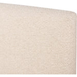 Featuring Quincy Lisbon Cream-King Bed by Four Hands at Amethyst Home. Modern, clean shaping meets inflated comfort with this padded, upholstered bed frame in a textural boucle-like pattern.  Text (251) 257-7986 for quick product details.Overall Dimensions: 92.25"W x 89.25"L x 48"H
Collection: EastonColors: Lisbon Cream ,BlackMaterials: 81% Pl, 19% Pc ,Sol. Amethyst Home provides interior design, new home construction design consulting, vintage area rugs, and lighting in the Des Moines metro area.