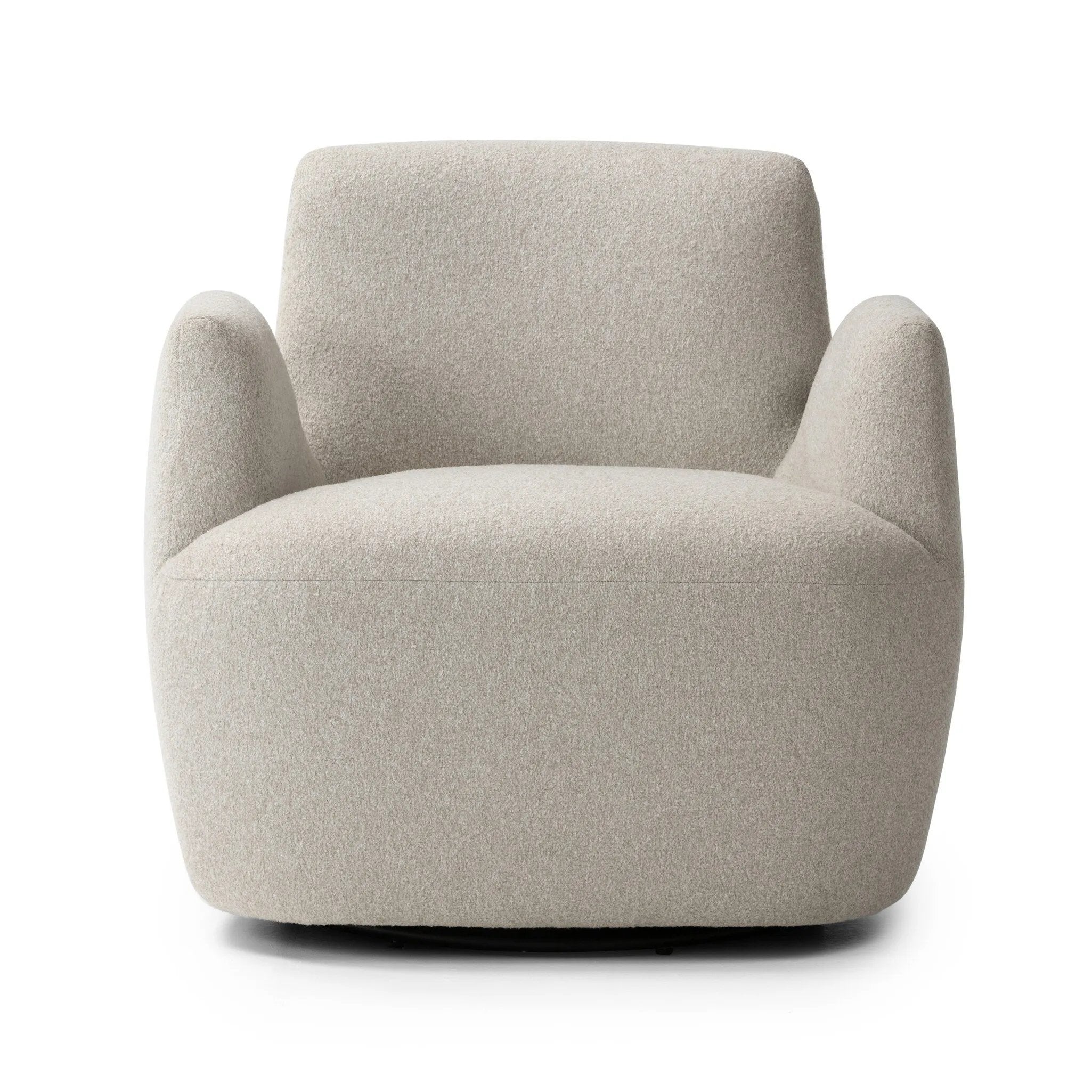 Featuring Reed Crete Pebble Accent Swivel Chair by Four Hands at Amethyst Home. The angular cutouts and tapered sides give this 360-degree swivel a geometric update. A modern take on a retro look, the chair's spring suspension and brushed pebble textile covering make it a truly transitional piece.
Collection: FarrowColors: Crete PebbleMaterials: 100% Polyes. Amethyst Home provides interior design, new home construction design consulting, vintage area rugs, and lighting in the Park City metro area.