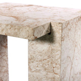 Featuring Romano Desert Taupe Marble End Table by Four Hands at Amethyst Home. Solid marble sheets are laminated to create cubed cradle bases for a thick-cut tabletop. Heavy veining and natural swirls speak to the nature of marble, with each piece being entirely unique.Collection: ElementColors: Desert Taupe MarbleMaterials: Solid Marble Weight: 110.804 lb. Amethyst Home provides interior design, new home construction design consulting, vintage area rugs, and lighting in the Alpharetta metro area.